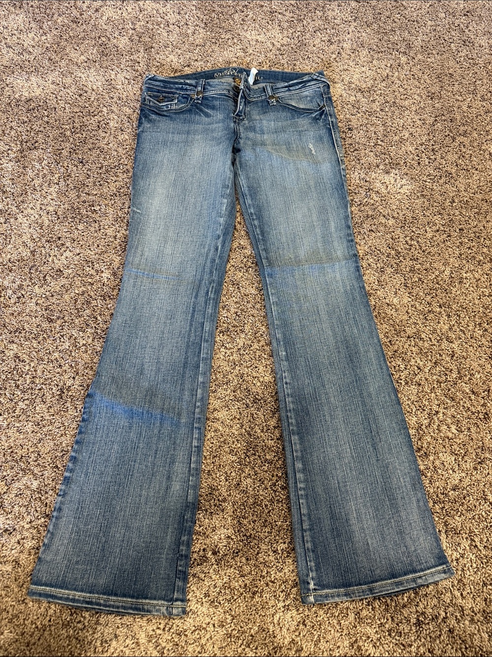 Women's Flared Mid Blue Jeans - Sleek Flare Fit